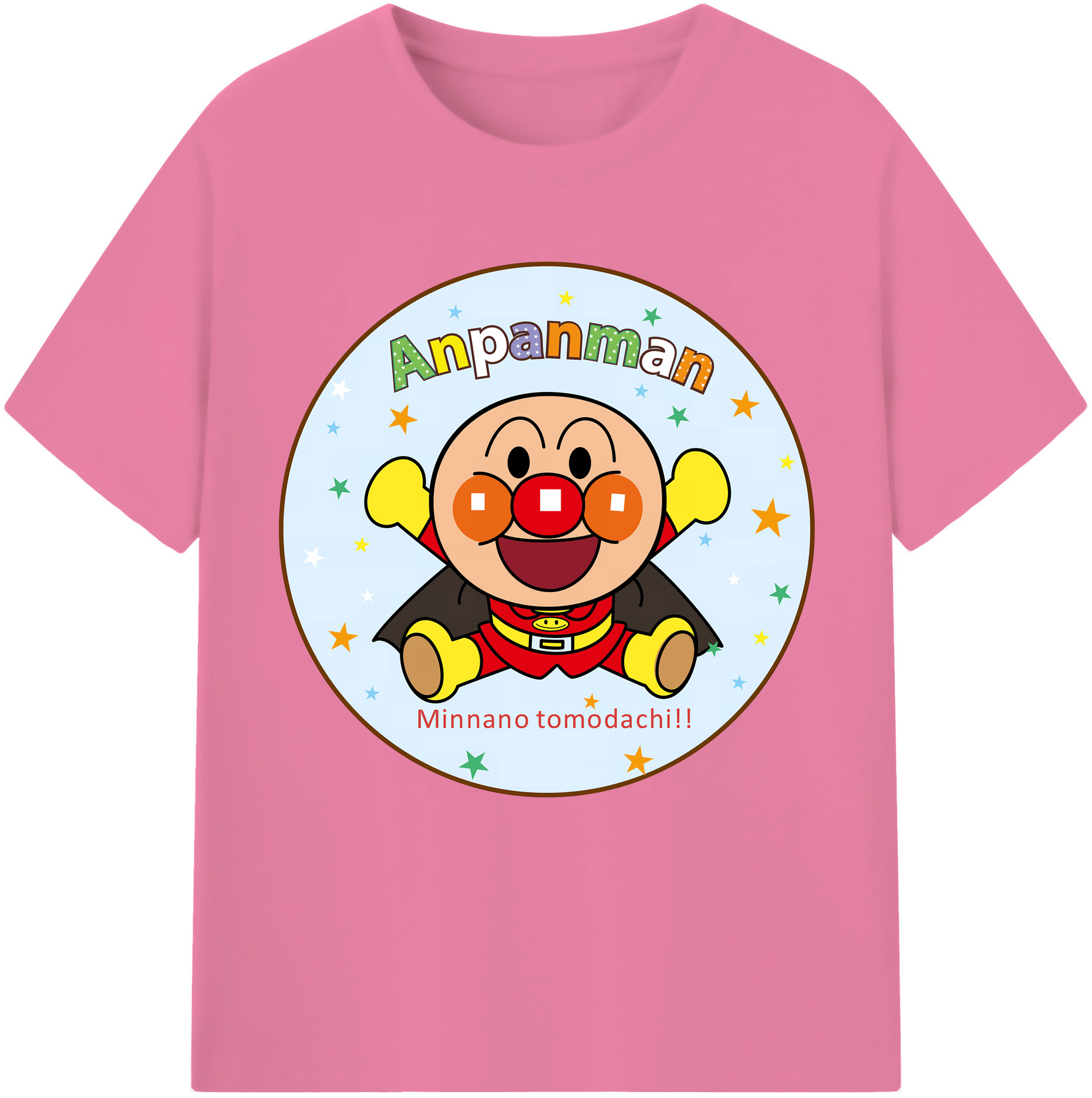 （画像用） アンパンマン Anpanman 綿100％半袖Tシャツ（フロントプリント）
